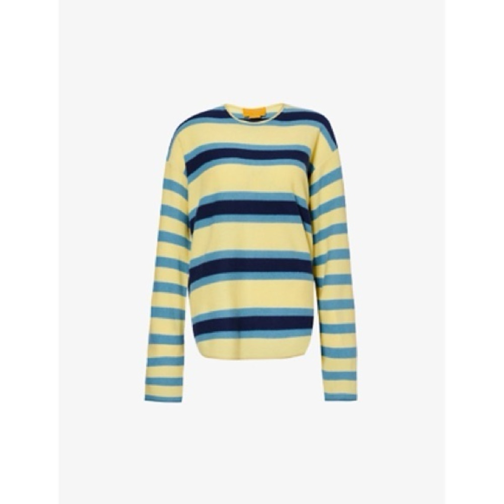 Guest In Residence Striped Blue and Yellow Sweater